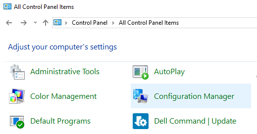 Choose Configuration Manager