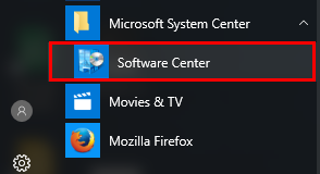 Choose Software Center