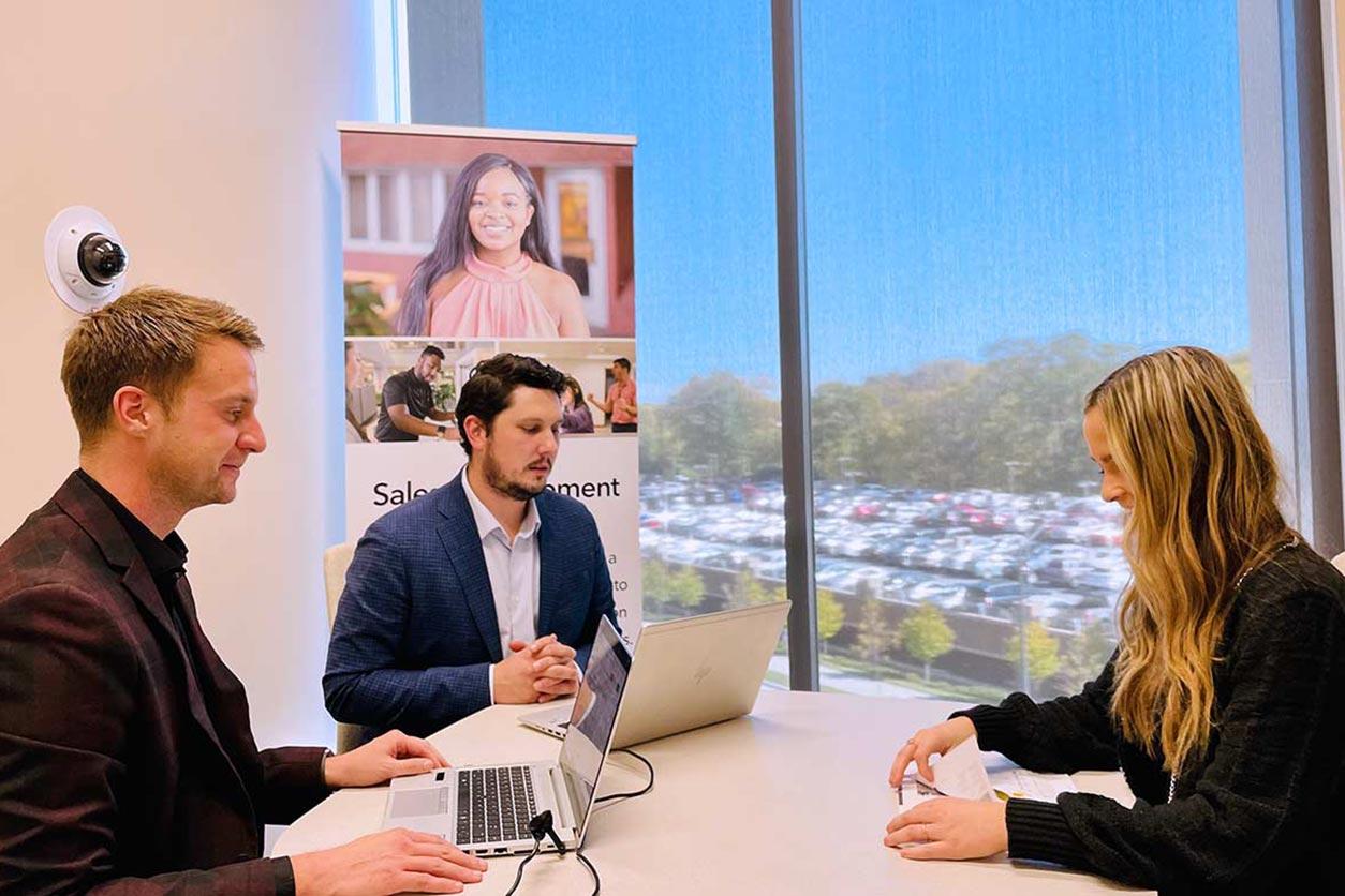 Interview rooms in the Houston Sales Suite