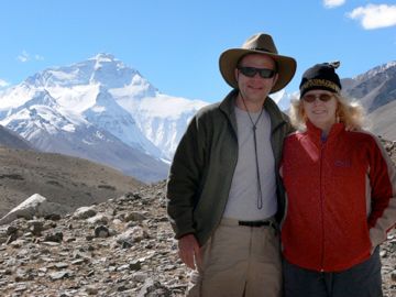 Brad Shafer and wife Amanda at Mt. Everest