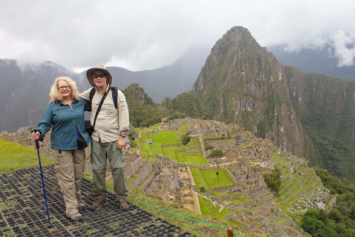 Brad Shafer and his wife at Machu Picchu.