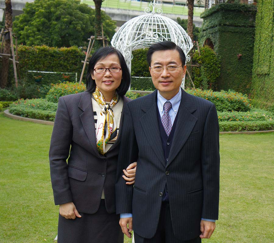 Lawrence Luh with his wife