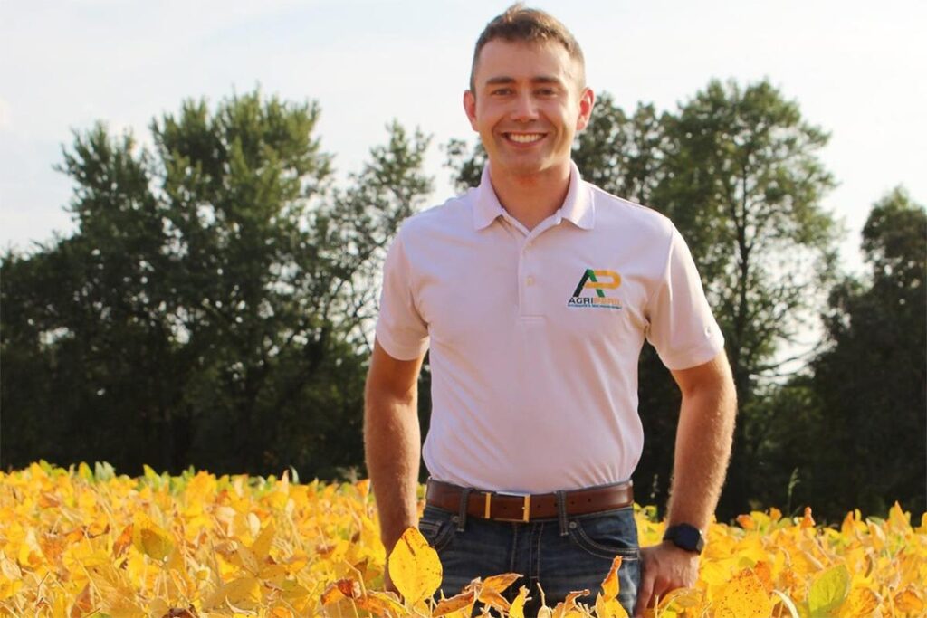 Reed Burres (‘17 agricultural business, international agriculture), owner of AgriPeril Risk Management, LLC.